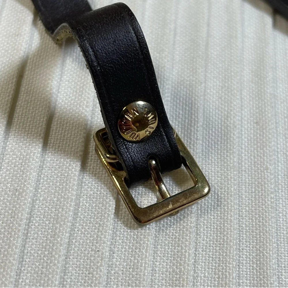Louis Vuitton Small/Mini Luggage Tag in Dark Brown, Free Non LV Clasp.